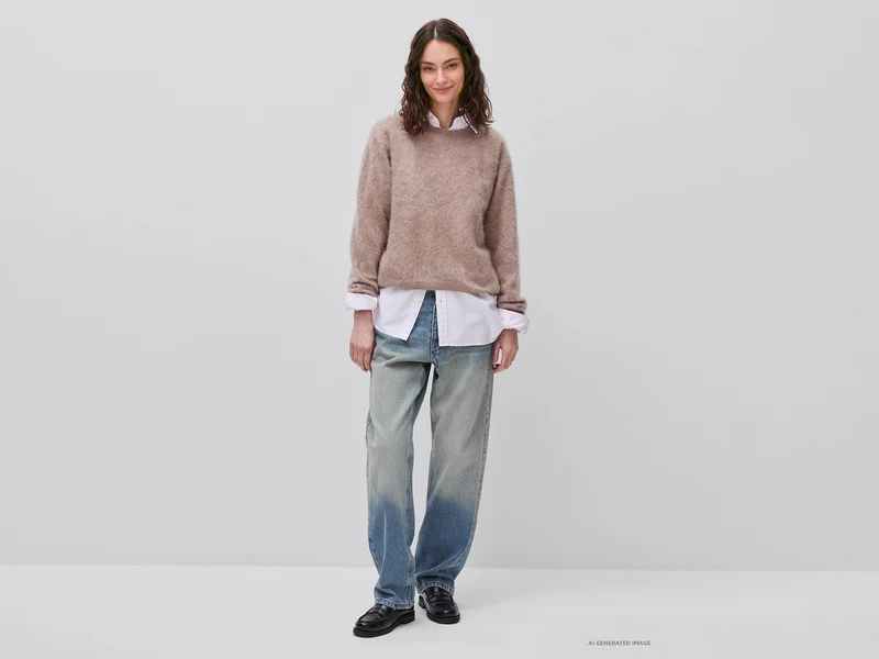 Oversized-Pullover aus Wolle, Kaschmir und Seide