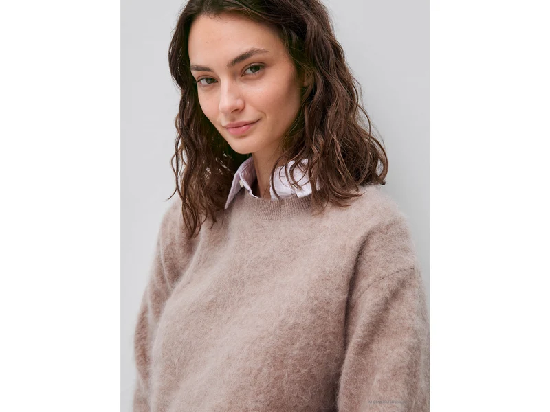 Oversized-Pullover aus Wolle, Kaschmir und Seide