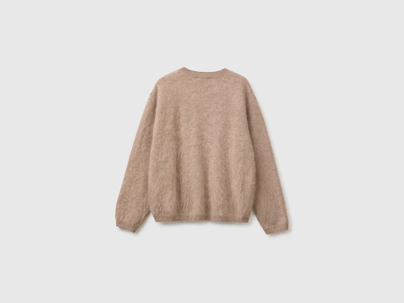 Oversized-Pullover aus Wolle, Kaschmir und Seide