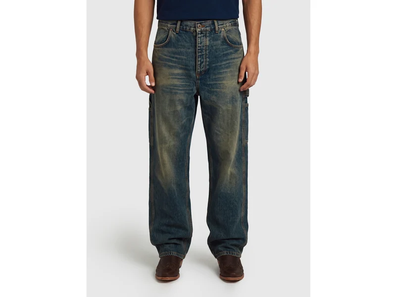 Carpenter-Fit Vintage-Waschung Jeans