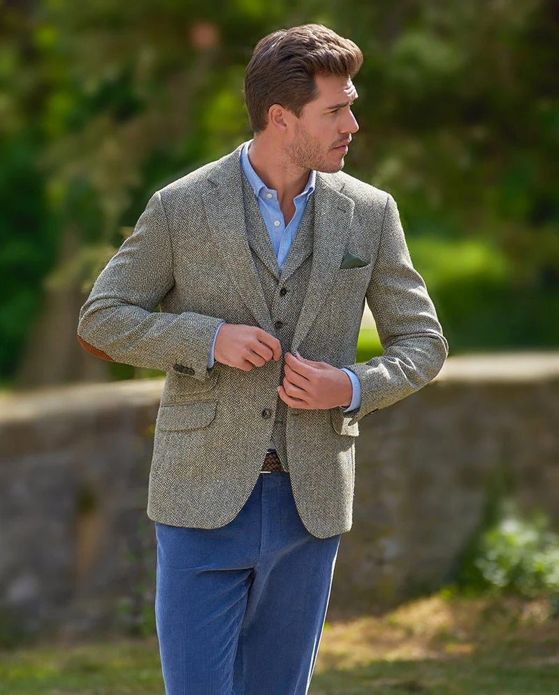 Harris Tweed Sakko "London" in multigreen