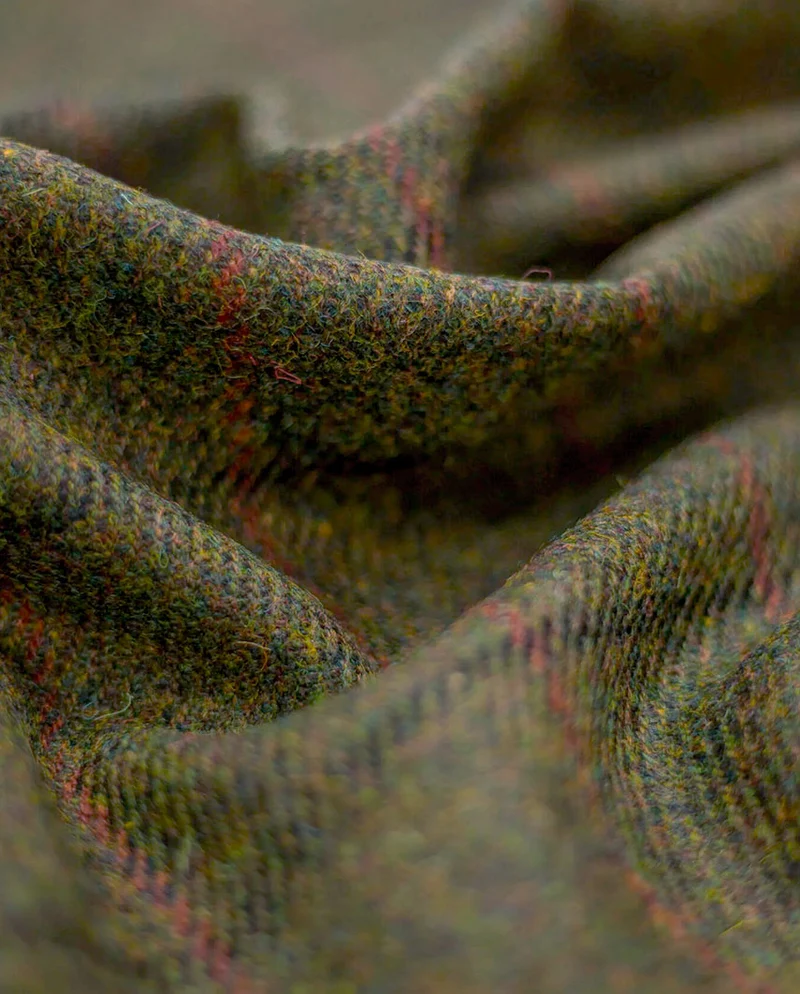 Harris Tweed Sakko "London" in green Overcheck