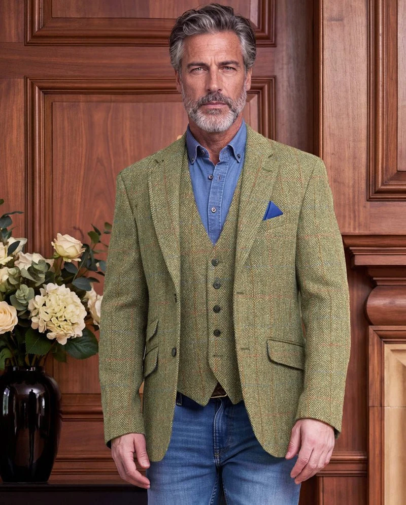 Harris Tweed Sakko "London" in light green