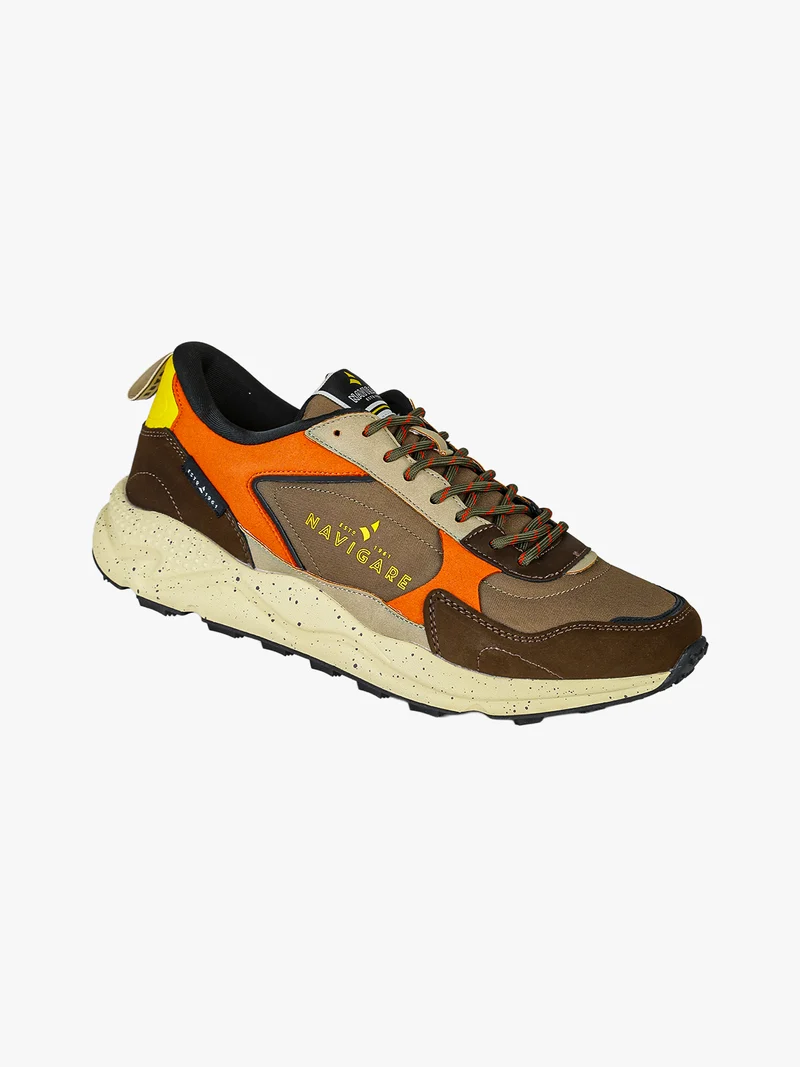 Sneakers stringate da uomo multicolore - moro