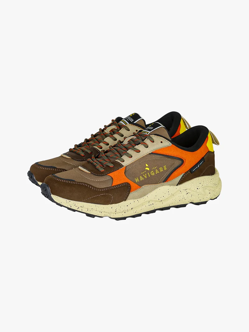 Sneakers stringate da uomo multicolore - moro