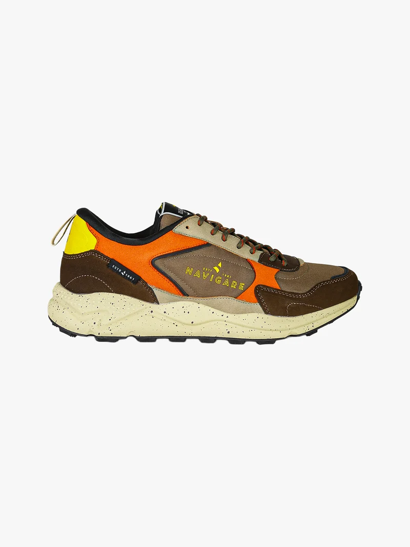 Sneakers stringate da uomo multicolore - moro