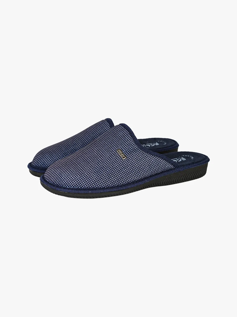Pantofole da uomo in tessuto - blu