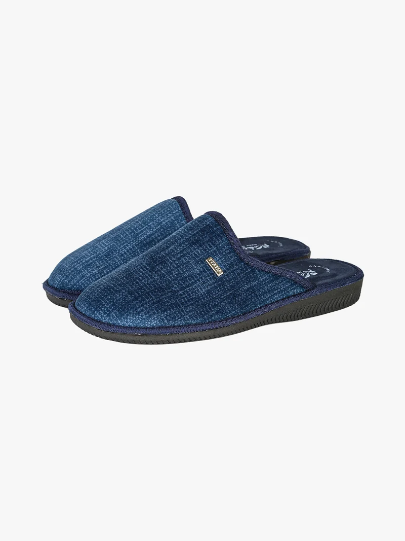 Pantofole da uomo in velluto - blu