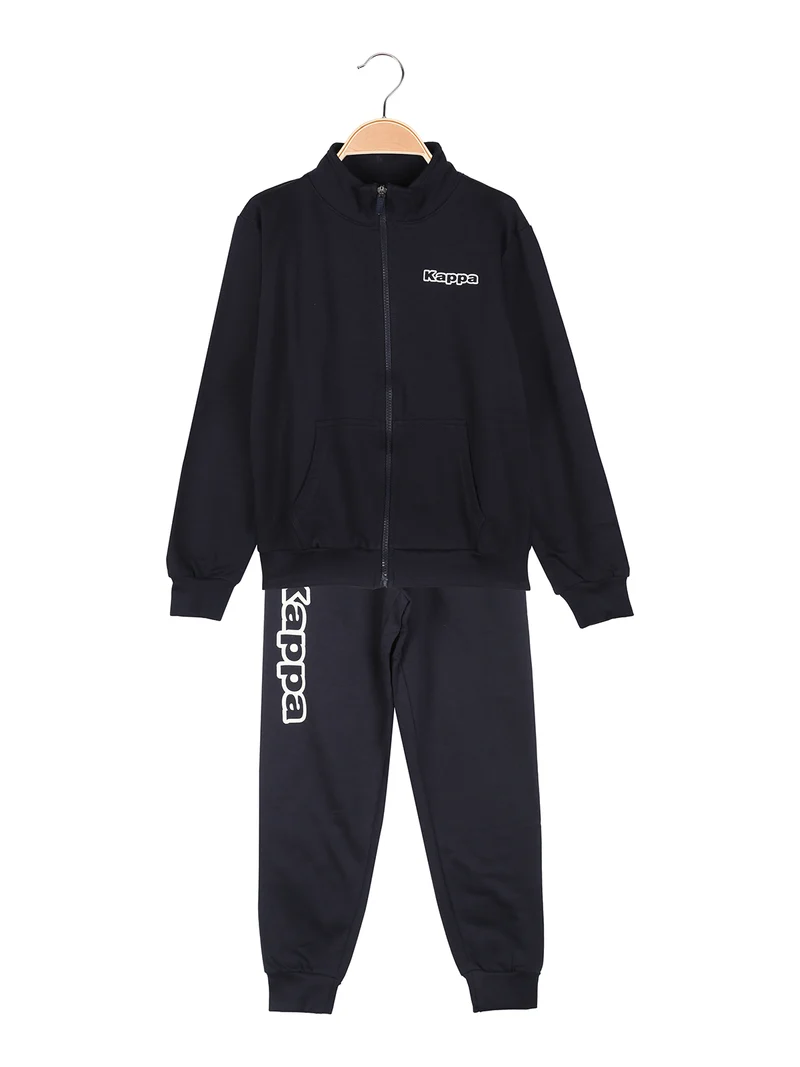 Completo tuta da ragazzo 2 pezzi full zip con interno in caldo cotone - blu scuro