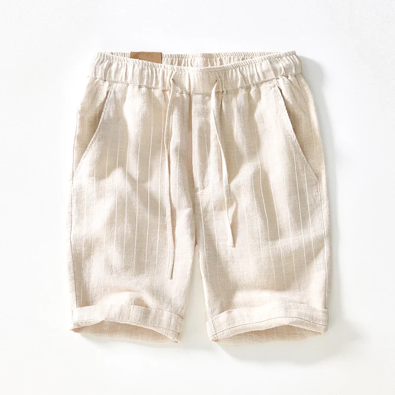 Elegant Cotton Linen Shorts