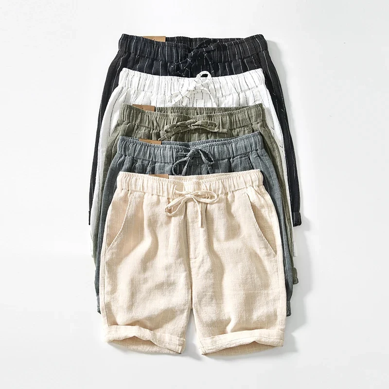 Elegant Cotton Linen Shorts