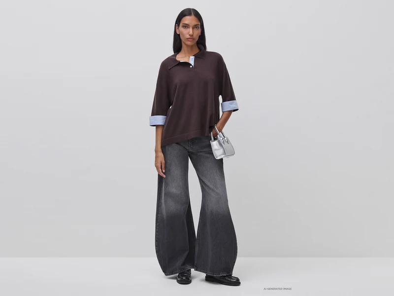 Poloshirt aus Wollmischung