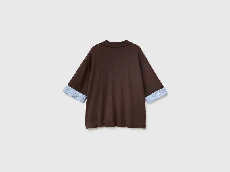 Poloshirt aus Wollmischung
