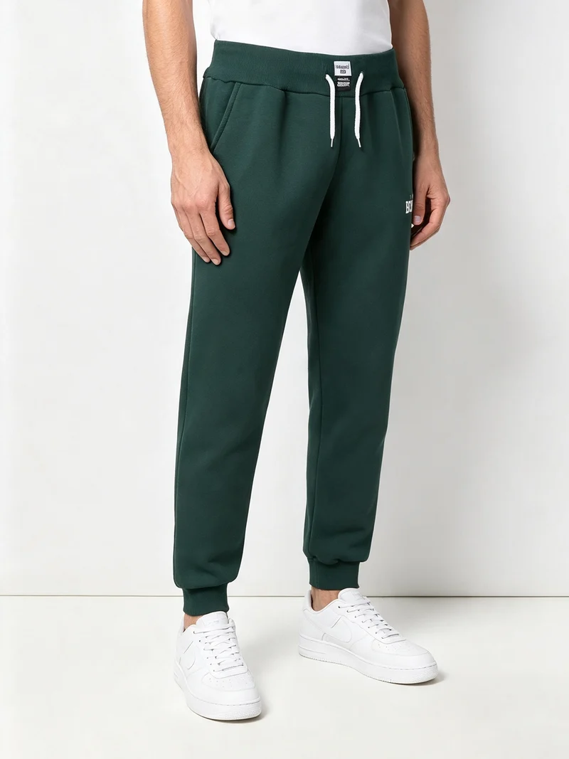Pantaloni sportivi da uomo con coulisse e interno felpato - verde