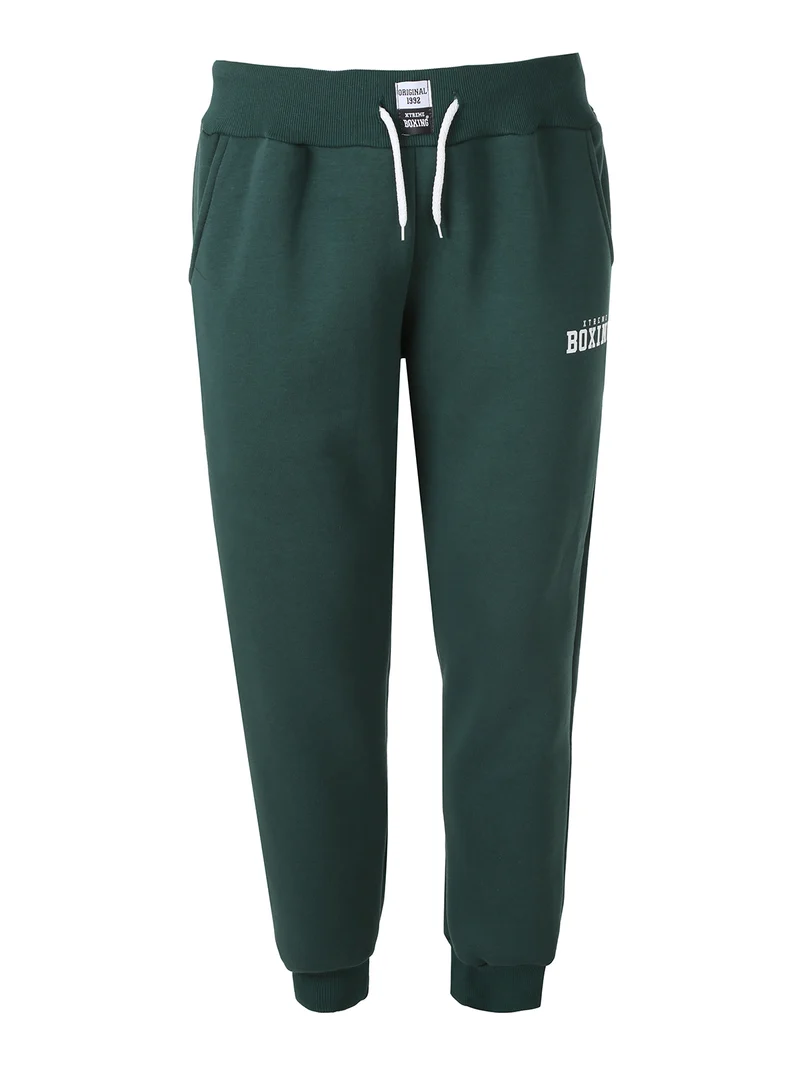 Pantaloni sportivi da uomo con coulisse e interno felpato - verde