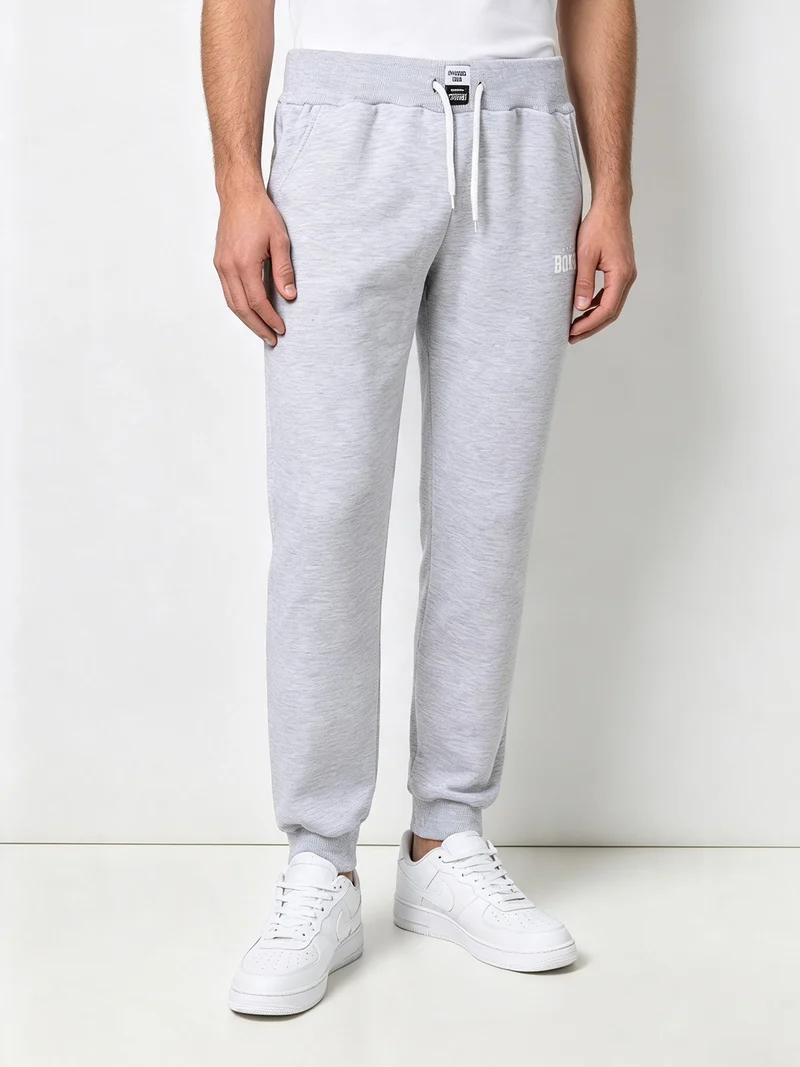 Pantaloni sportivi da uomo con coulisse e interno felpato - grigio