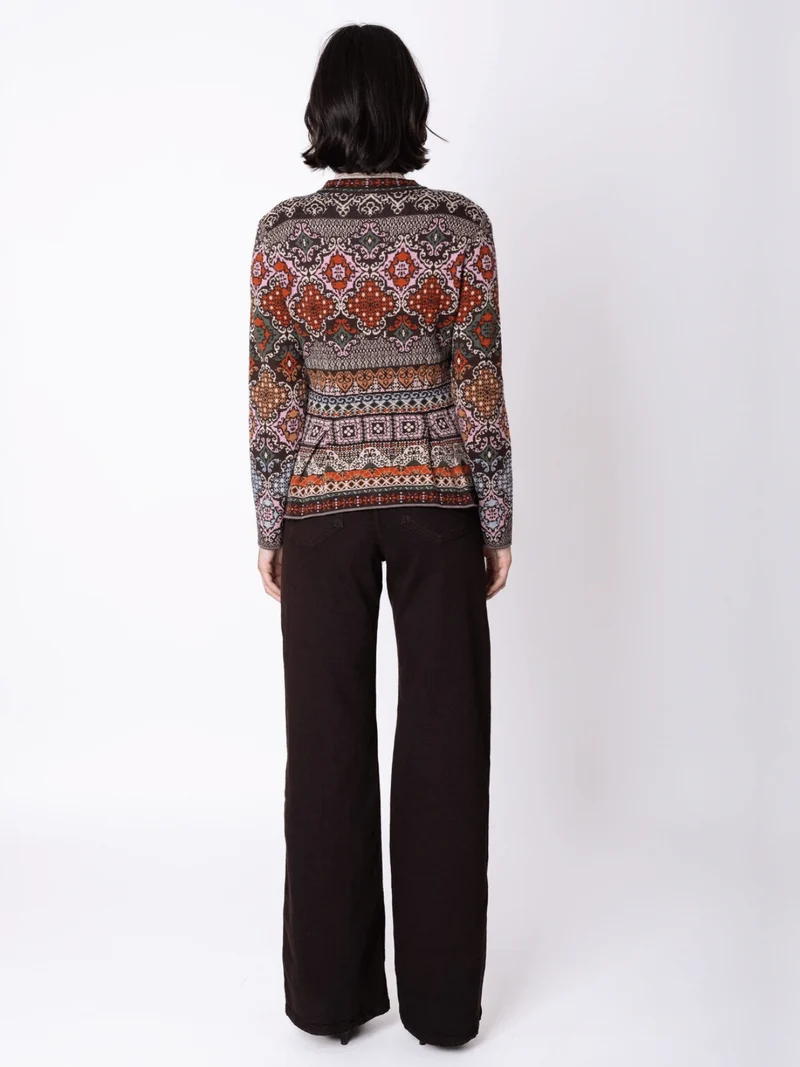 Peplum Strickjacke