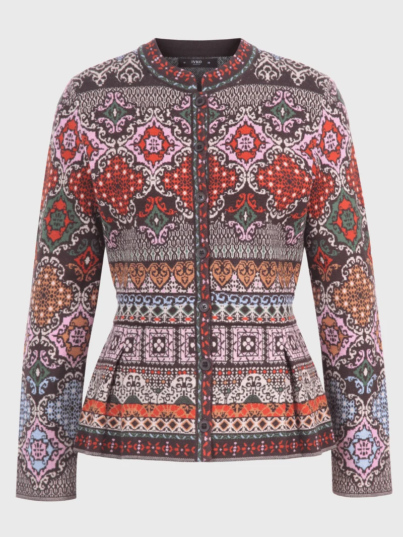 Peplum Strickjacke