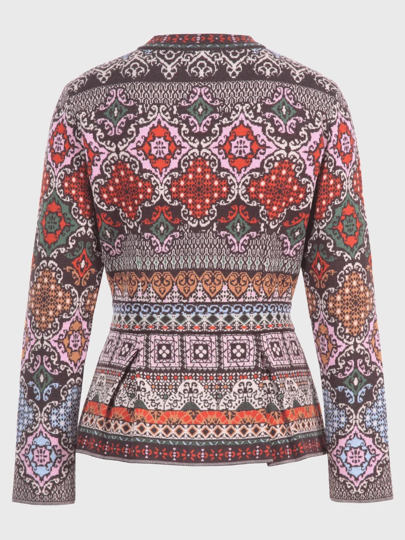 Peplum Strickjacke