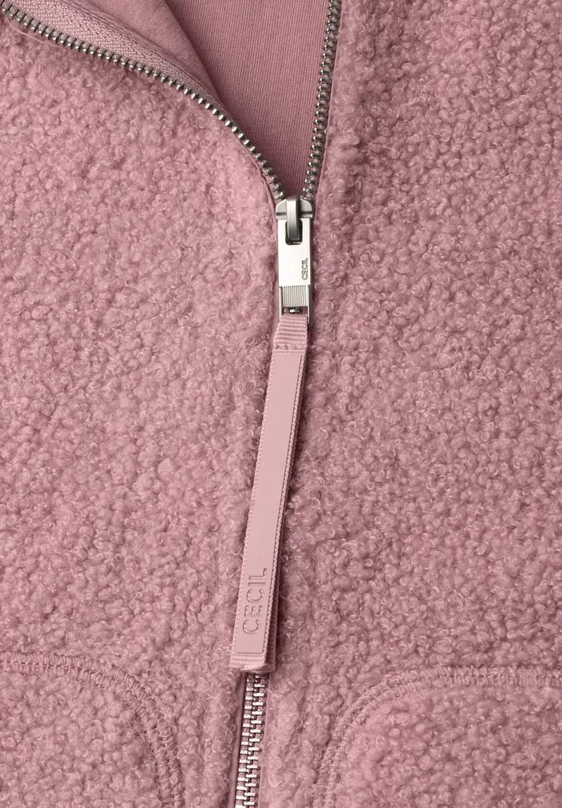 Teddyjacke mit Stehkragen und Zipper