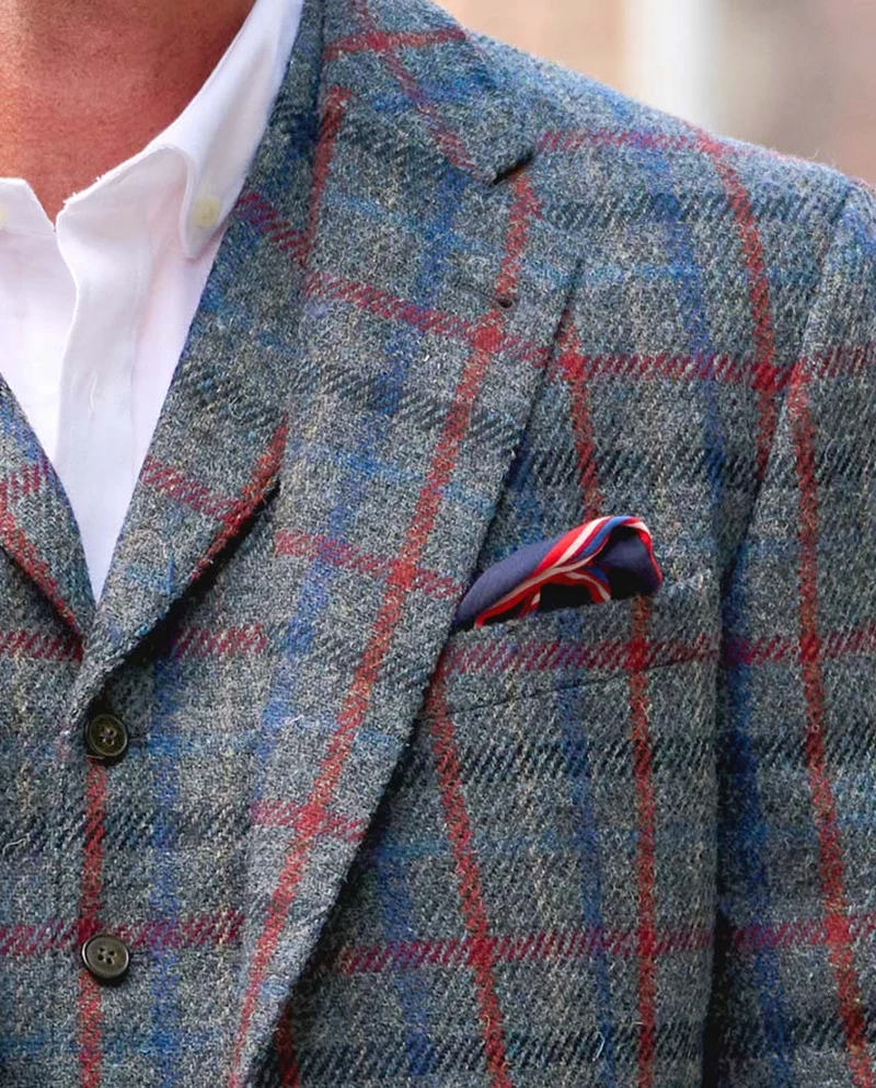 Harris Tweed Sakko "London" in royal check