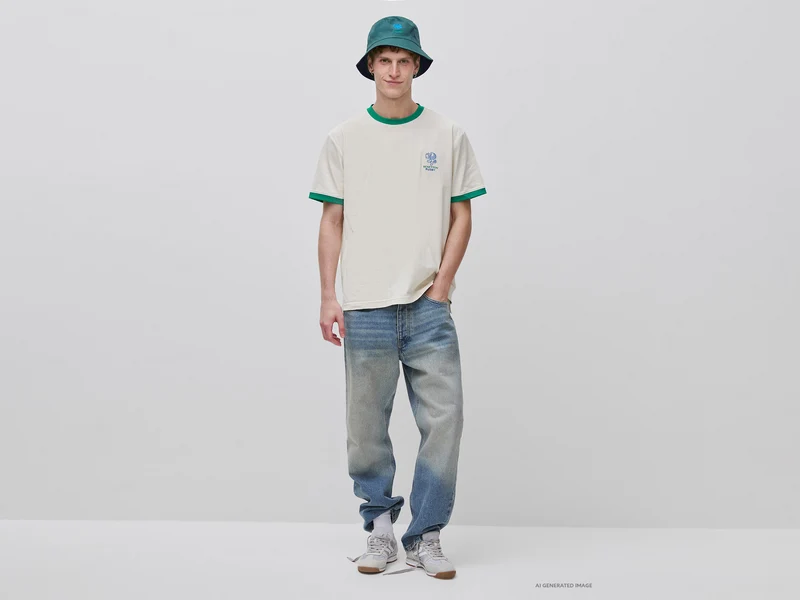 Benetton Rugby-T-Shirt, 100 % Baumwolle