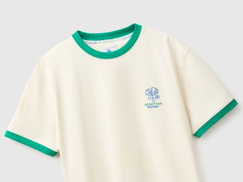 Benetton Rugby-T-Shirt, 100 % Baumwolle