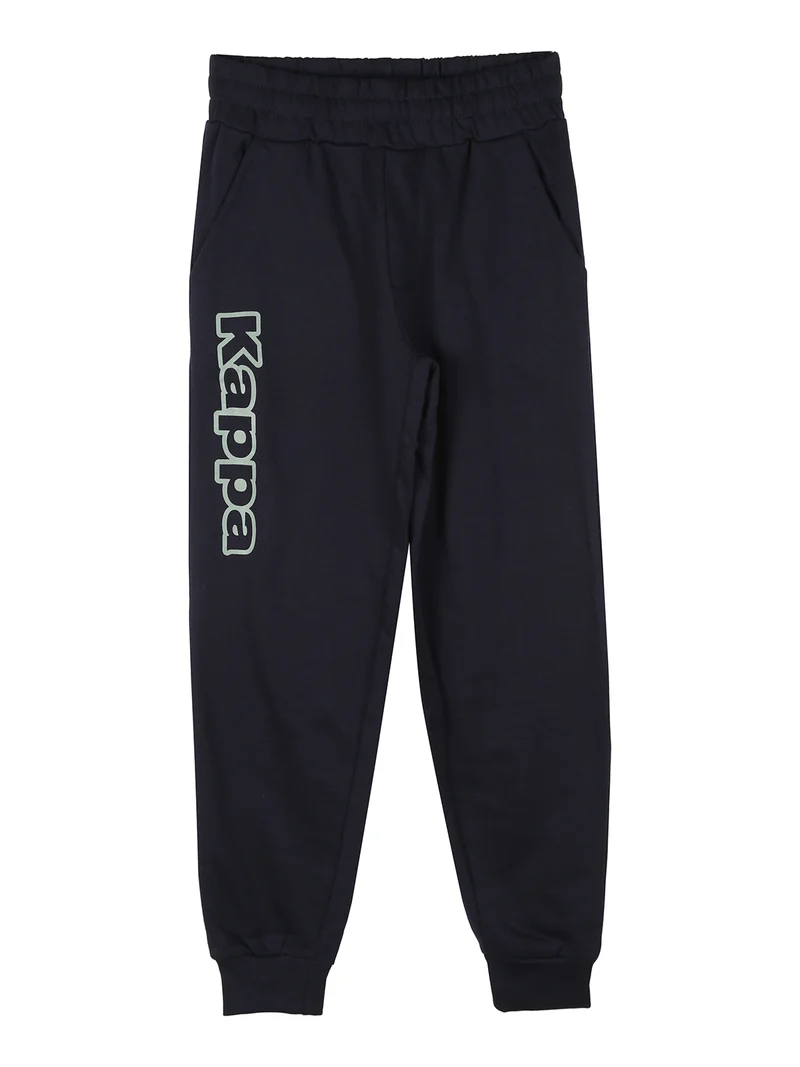 Completo tuta da ragazzo 2 pezzi con felpa girocollo e pantaloni con polsini - blu scuro