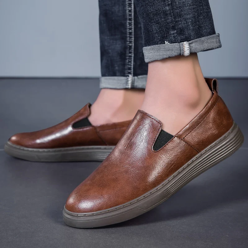Leather Slip-On Shoes