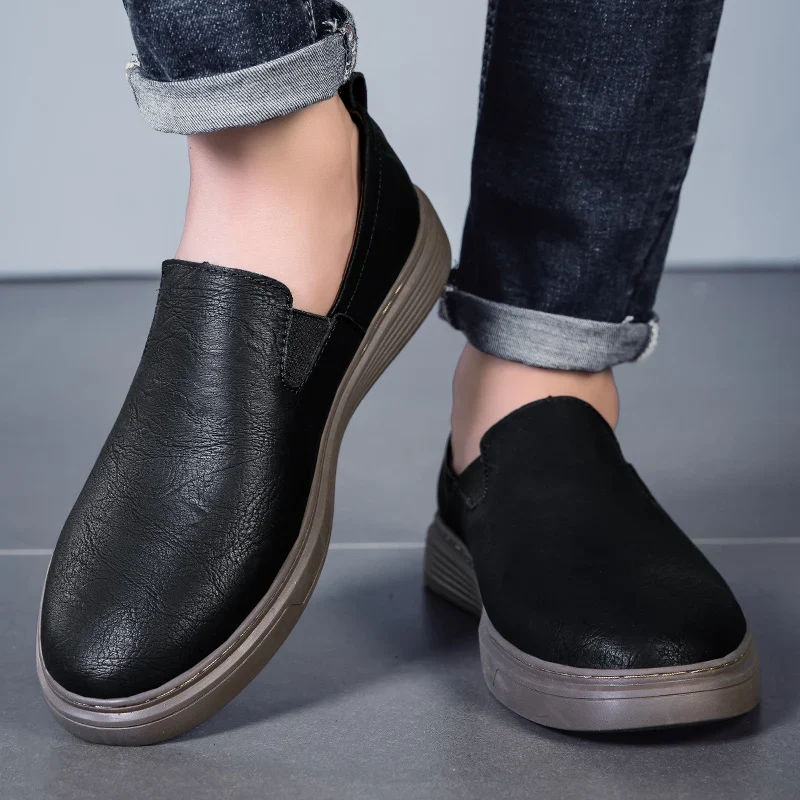 Leather Slip-On Shoes
