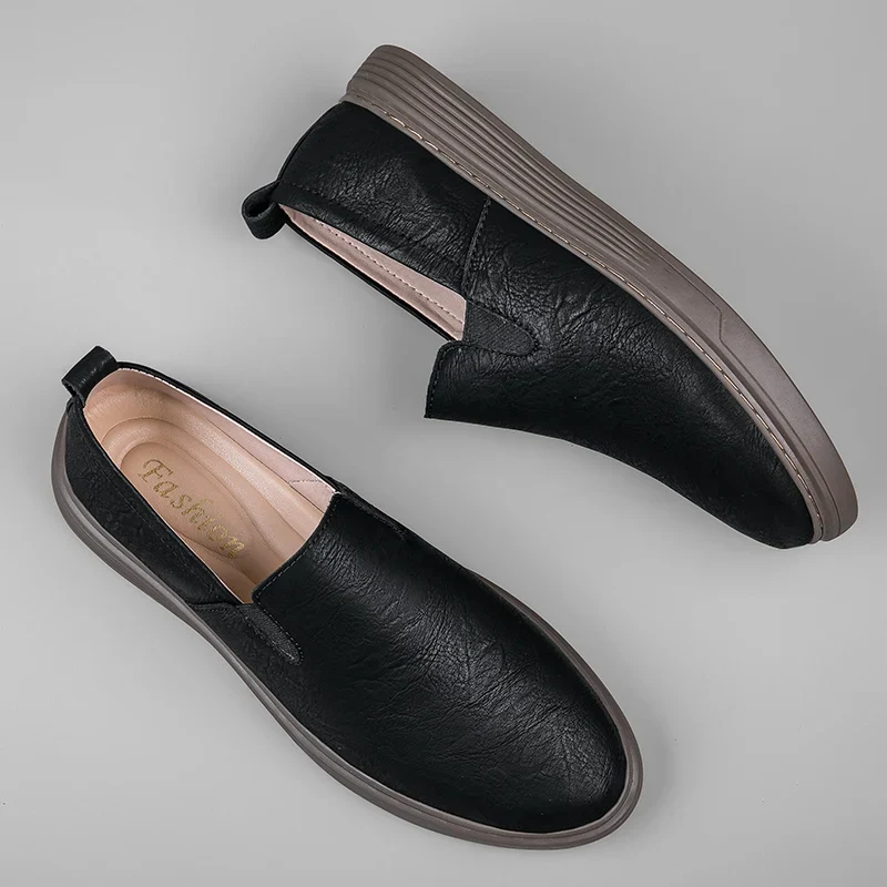Leather Slip-On Shoes