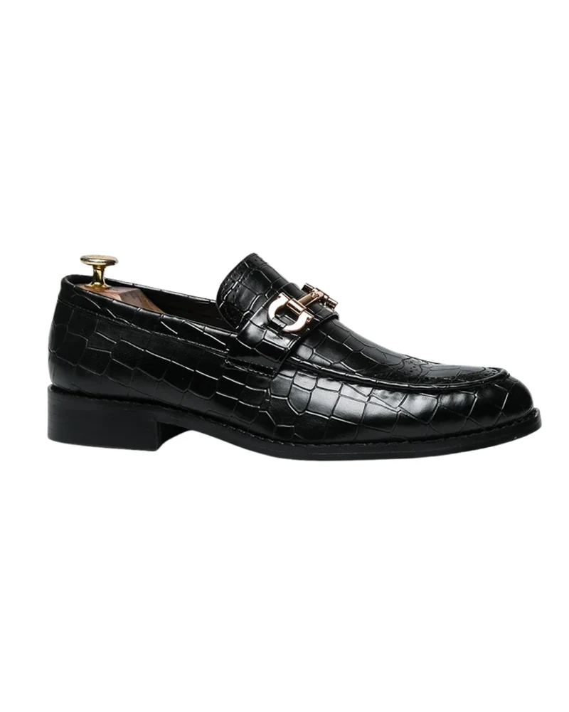 Leather Buckle Loafers
