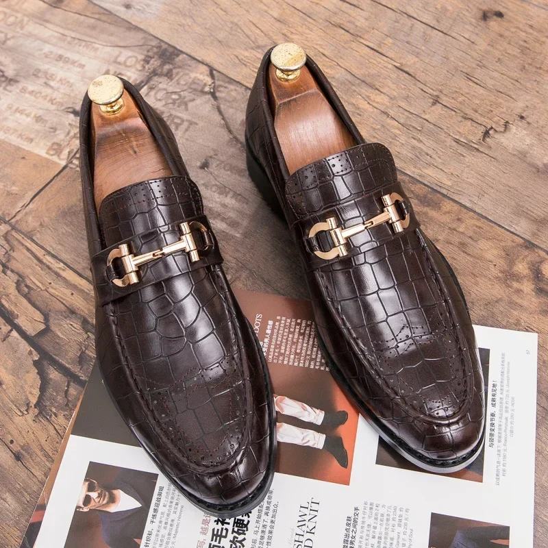 Leather Buckle Loafers