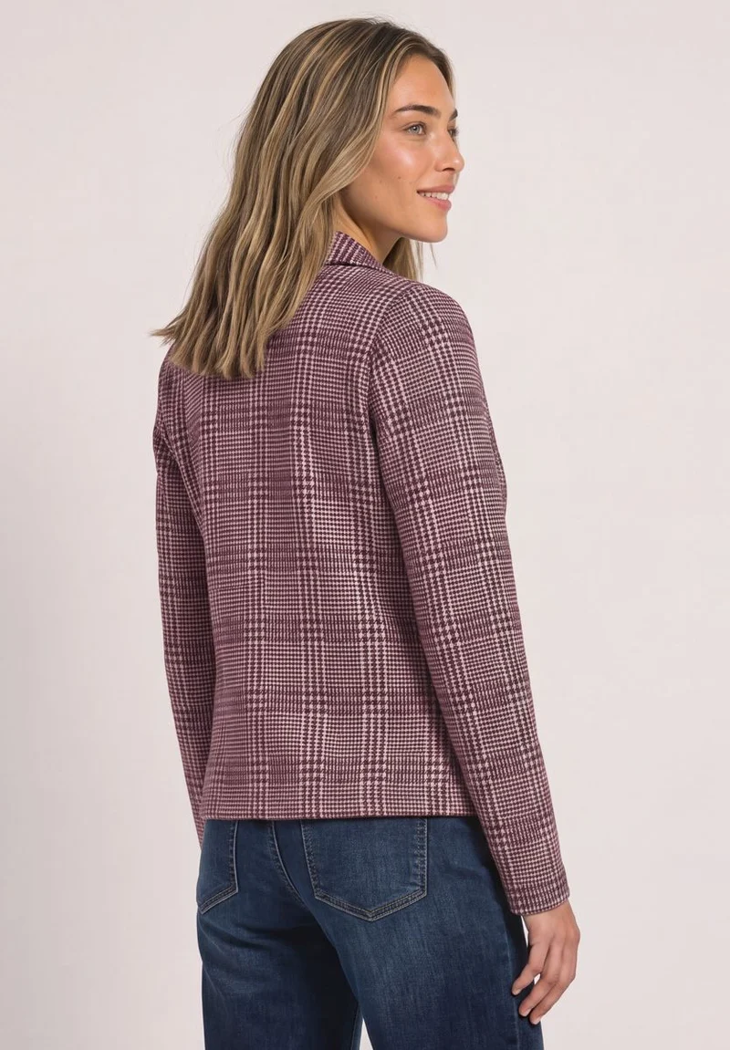 Blazer mit Karomuster und Knöpfen