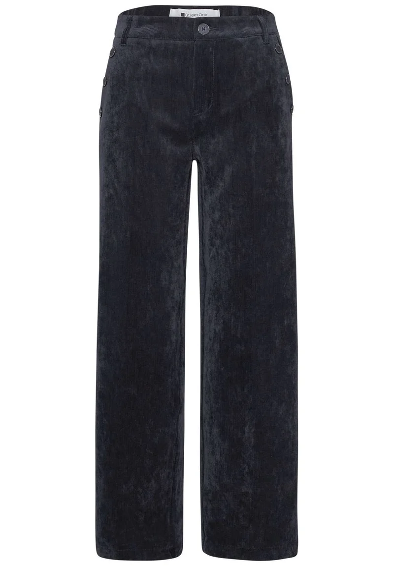 Mid Waist Straight Leg Hose mit Knöpfen