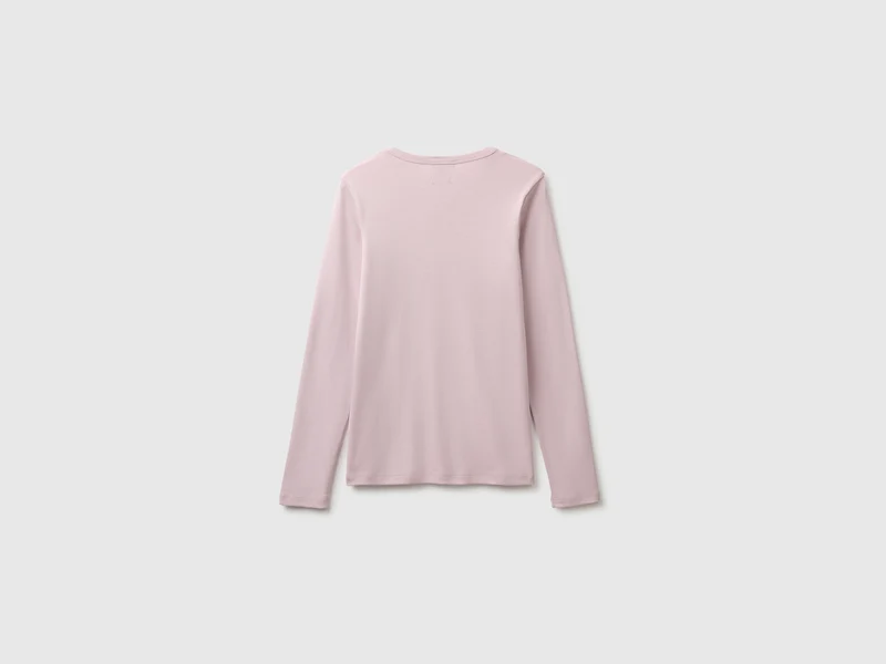 Langärmeliges T-Shirt mit Glitzerlogo
