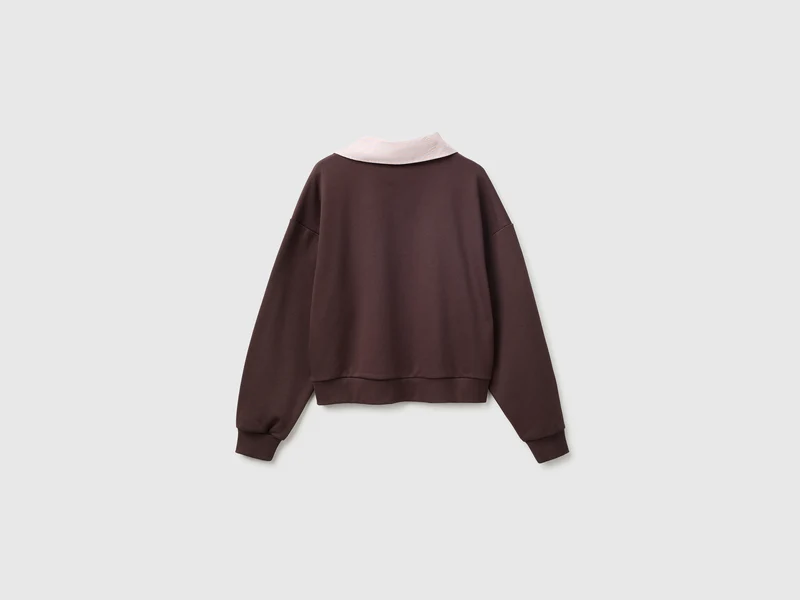 Sweatshirt mit abnehmbarem Schal