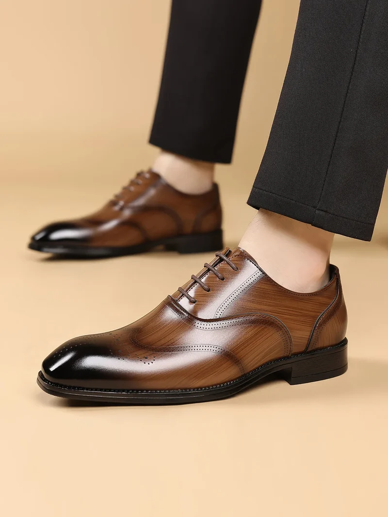 Chic Leather Wedding Shoes