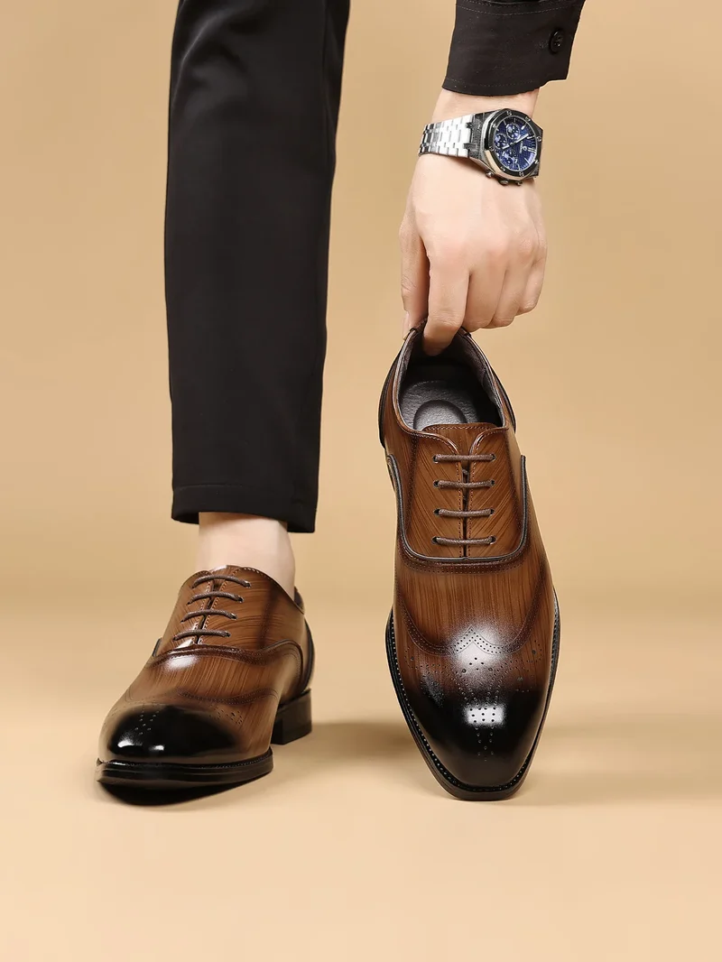 Chic Leather Wedding Shoes