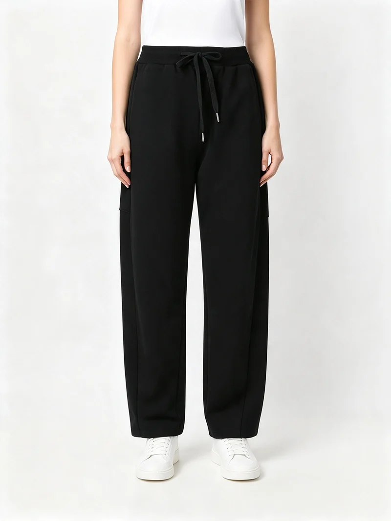 Pantaloni sportivi da donna con coulisse - nero