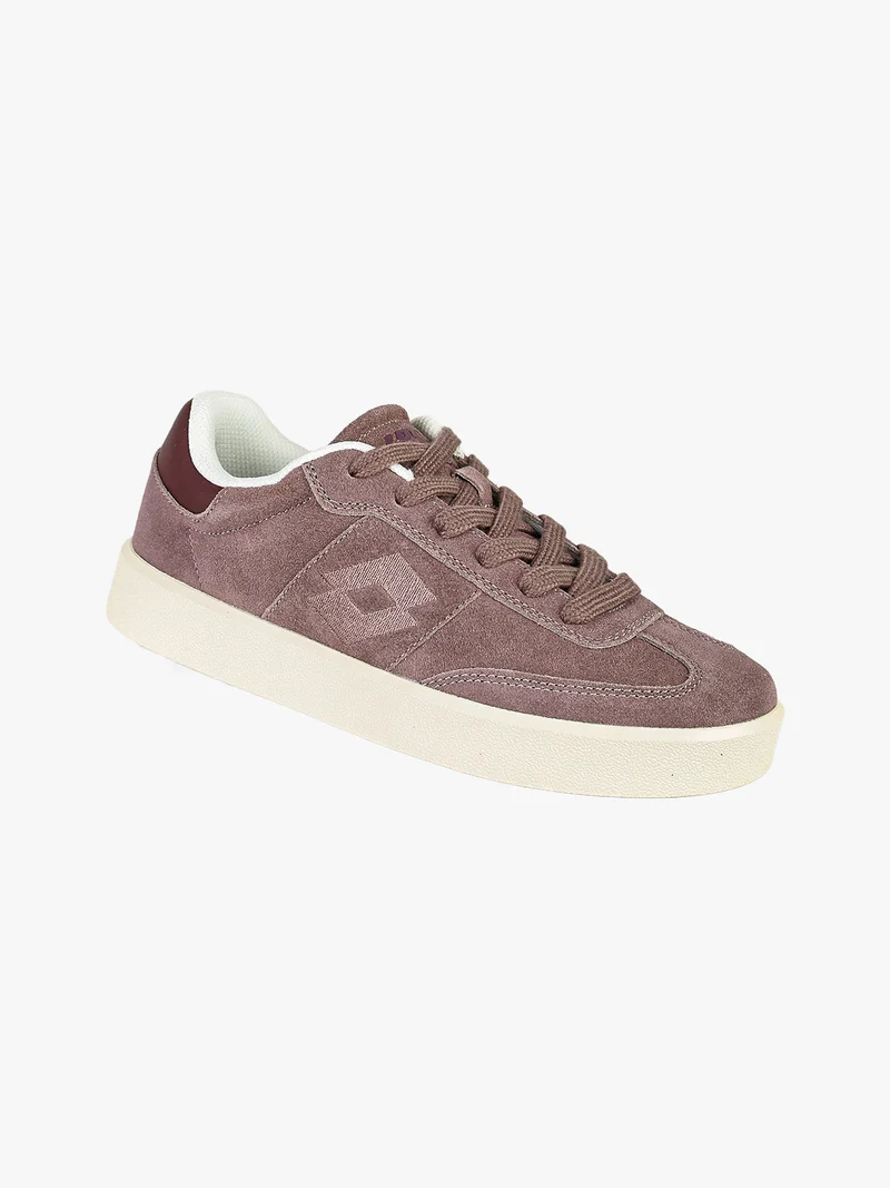 Sneakers basse da donna in ecopelle scamosciata - viola