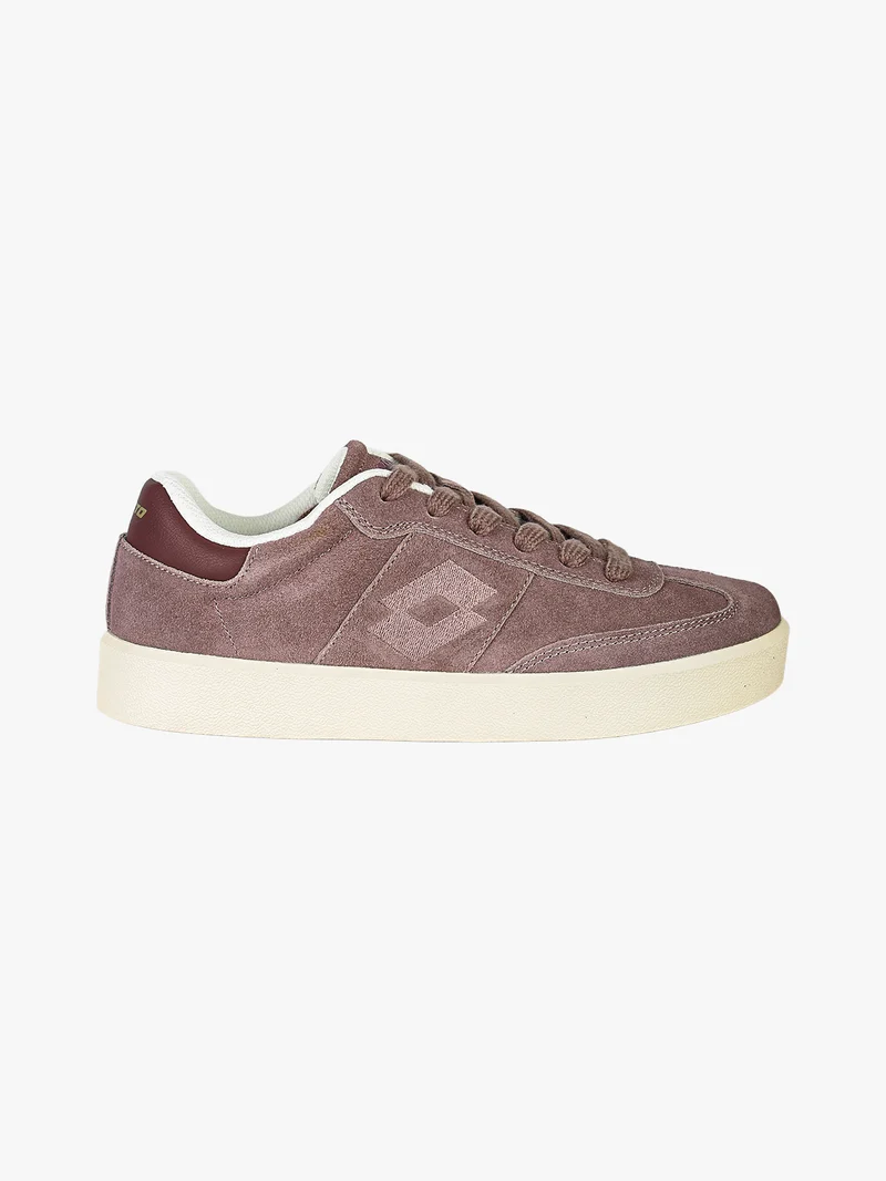 Sneakers basse da donna in ecopelle scamosciata - viola