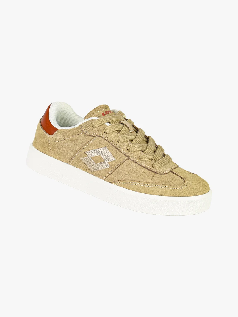 Sneakers basse da donna in ecopelle scamosciata - taupe