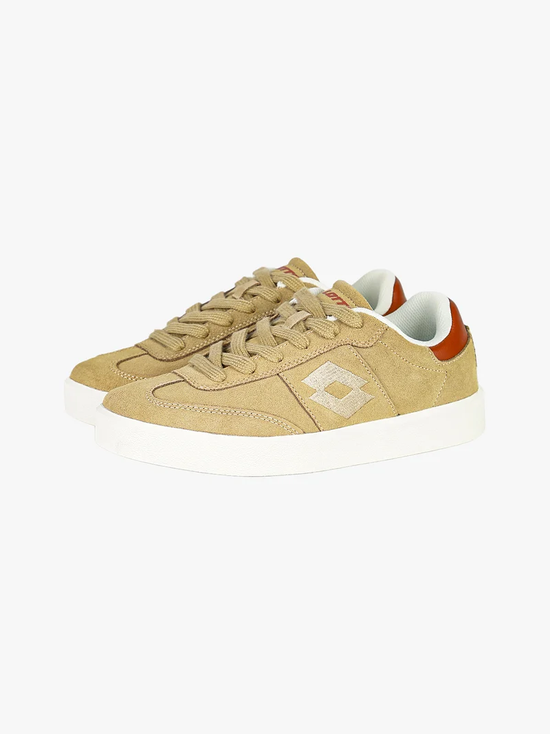 Sneakers basse da donna in ecopelle scamosciata - taupe