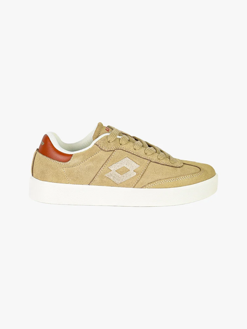 Sneakers basse da donna in ecopelle scamosciata - taupe