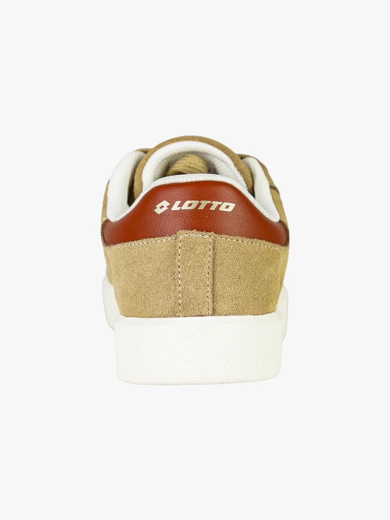 Sneakers basse da donna in ecopelle scamosciata - taupe