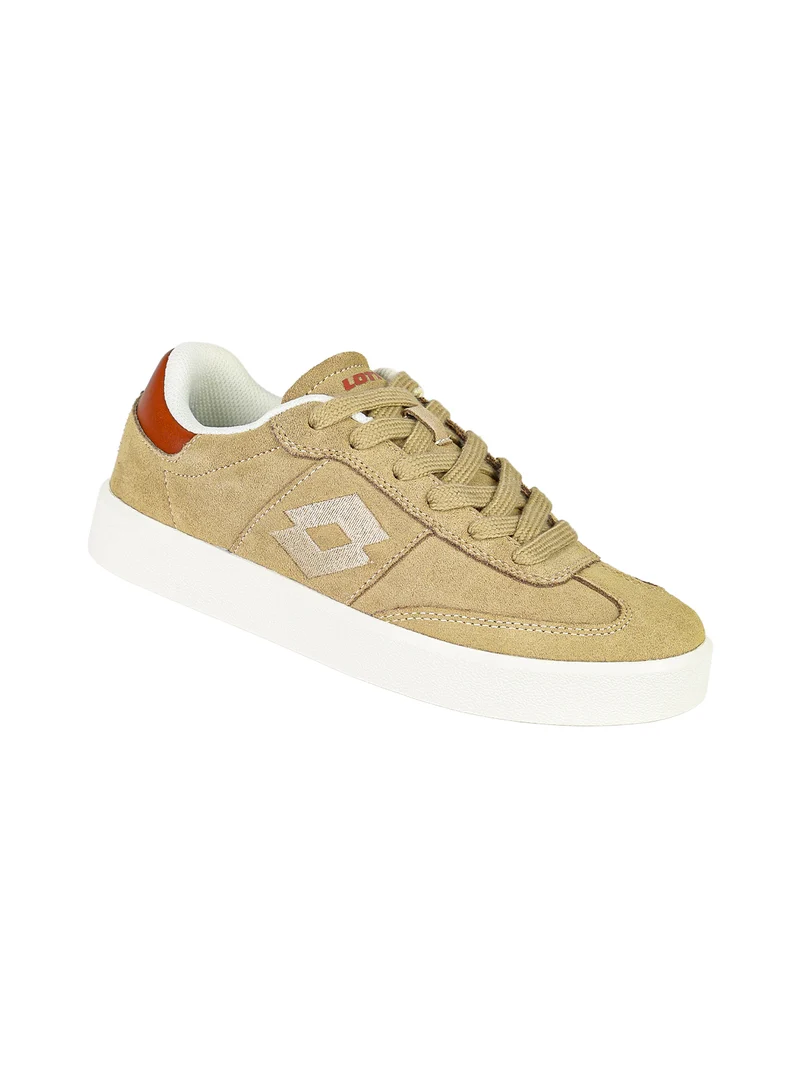Sneakers basse da donna in ecopelle scamosciata - taupe