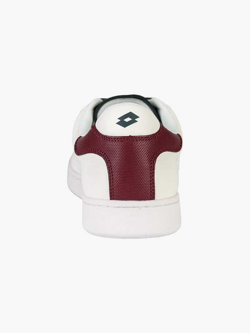 Sneakers basse da uomo in ecopelle con logo - bianco