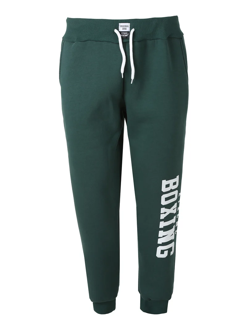 Pantaloni sportivi da uomo con interno felpato e coulisse - verde