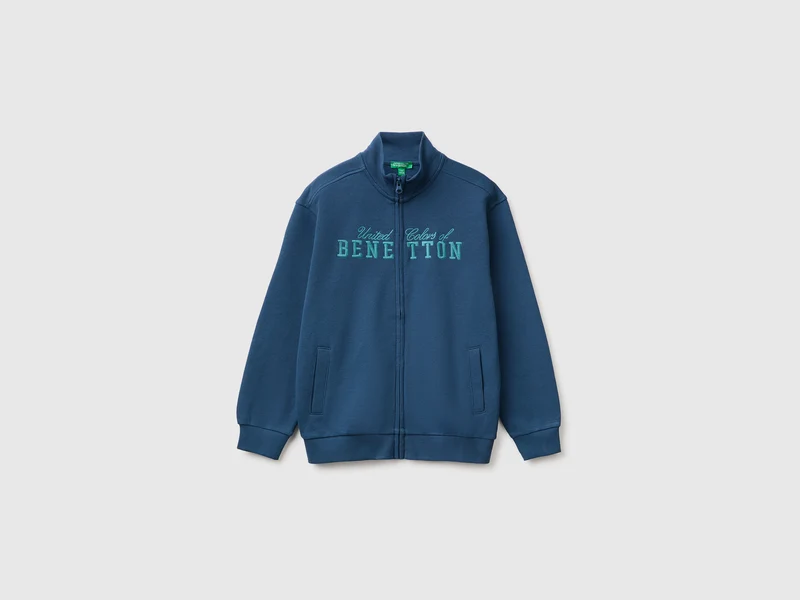 Sweatshirt mit Reißverschluss aus 100 % Baumwolle